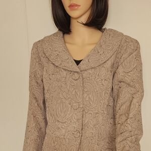 Elegant Textured Beige Jacket